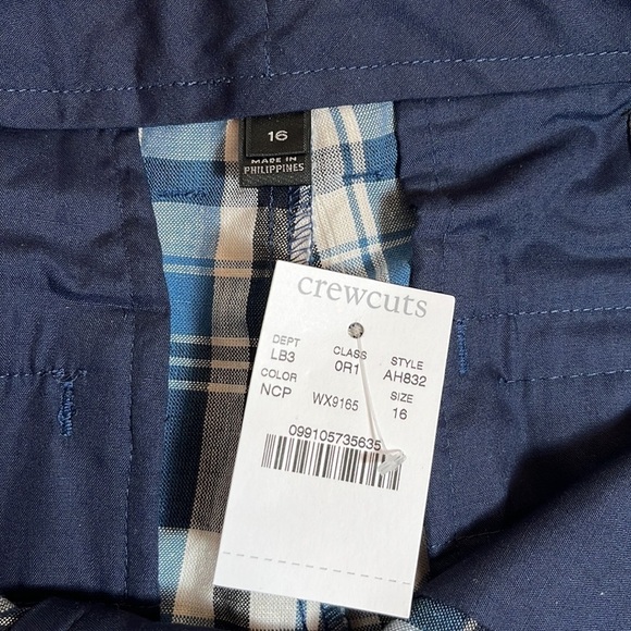 nwt Crewcuts Ludlow Plaid Shorts Boy Size 16 - Picture 11 of 14